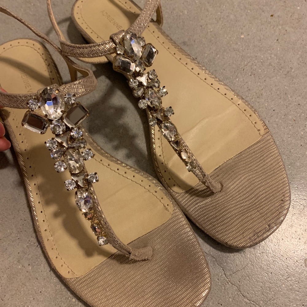 Gold, blingy sandals